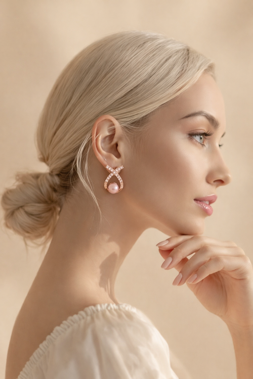 Anti Tarnish Waterproof Classic Blue Cushion Cut Crystal Stud Earrings | American Diamond Fashion Jewellery for Women Earrings for Women & Girls - Korean Western Trending Jewellery, 6 Month Guarantee