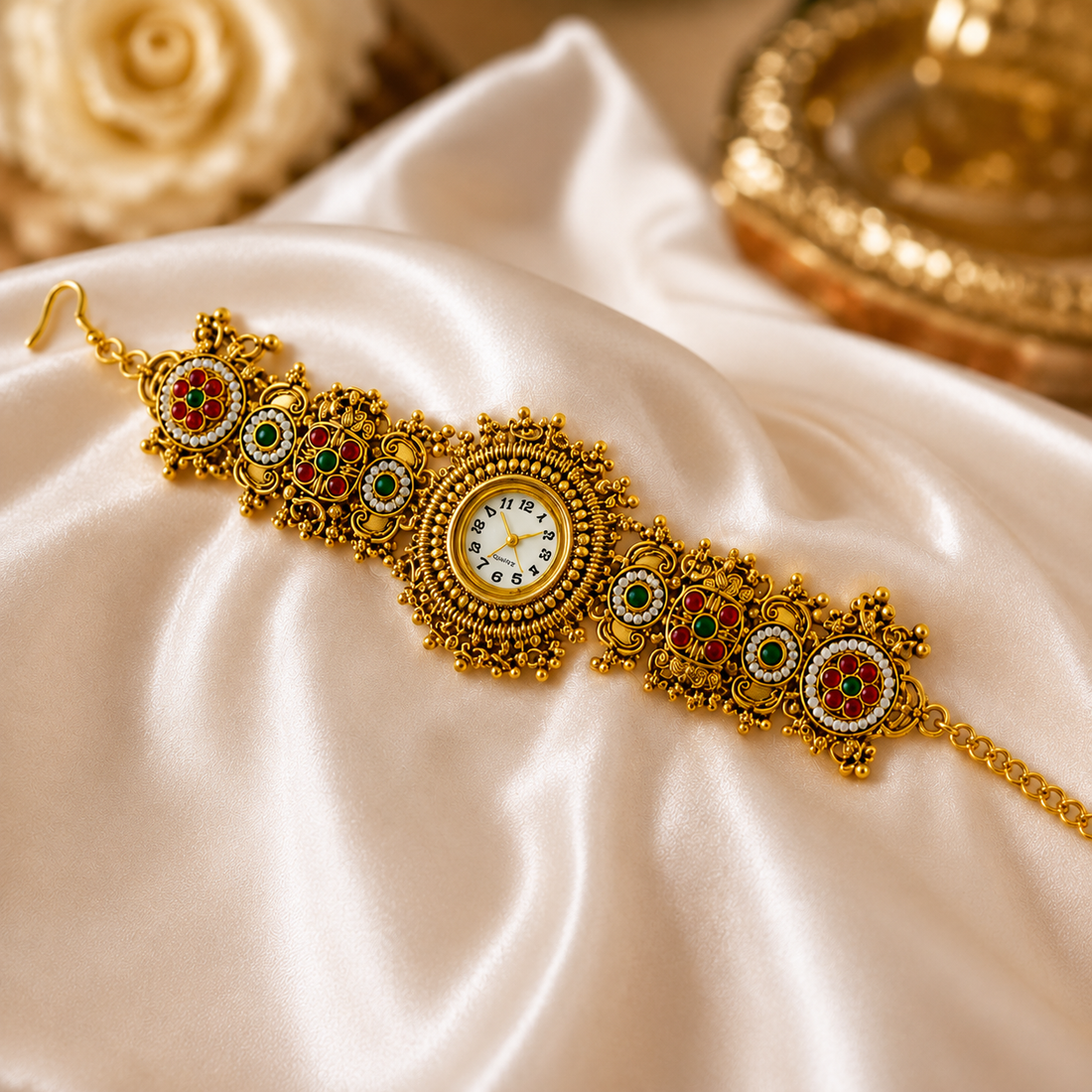 Indian Kashmiri Heritage Watch for Women – Vintage Traditional Bracelet Watch