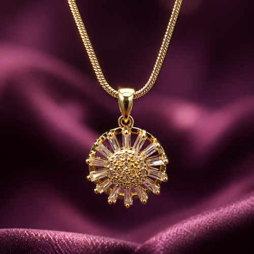 Anti Tarnish Waterproof necklace-R Necklace for Women & Girls - Western Trending Jewellery, 6 Month Guarantee