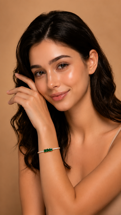 Anti Tarnish Waterproof Bracelet-P Bracelet for Women & Girls - Western Trending Jewellery, 6 Month Guarantee