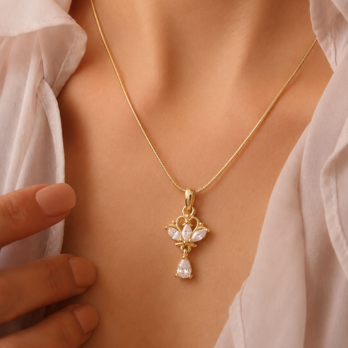 Anti Tarnish Waterproof necklace-U Necklace for Women & Girls - Western Trending Jewellery, 6 Month Guarantee