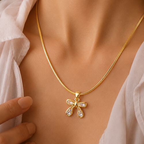 Anti Tarnish Waterproof necklace-O Necklace for Women & Girls - Western Trending Jewellery, 6 Month Guarantee