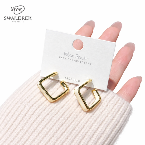 Anti Tarnish Waterproof Classic Blue Cushion Cut Crystal Stud Earrings | American Diamond Fashion Jewellery for Women Earrings for Women & Girls - Korean Western Trending Jewellery, 6 Month Guarantee