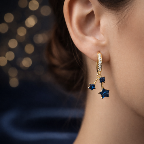 Anti Tarnish Waterproof Designer Emerald Green CZ Tassel Earrings | American Diamond Statement Earrings for Women Earrings for Women & Girls - Korean Western Trending Jewellery, 6 Month Guarantee