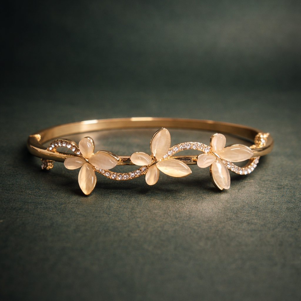 Blooming Pearl Vine Anti-Tarnish Bracelet for Women | 316 Stainless Steel | 6-Month Warranty