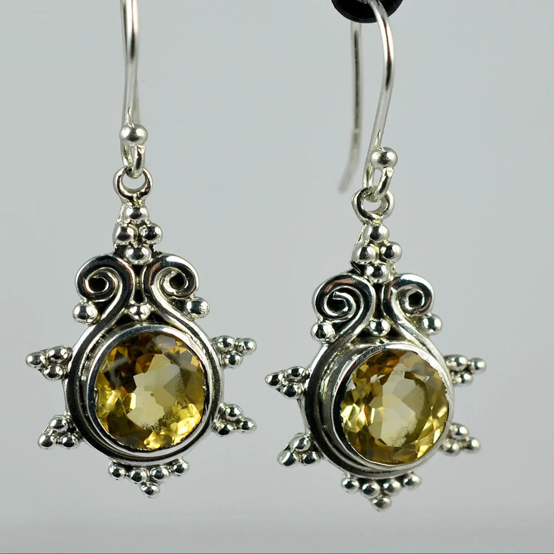 Navya Craft Citrine Oval 925 Sterling Silver Handmade Dangle Drop Earrings, Yellow Gemstone Jewelry boho Earrings Christmas Anniversary Birthday Valentine Day Gift wife her