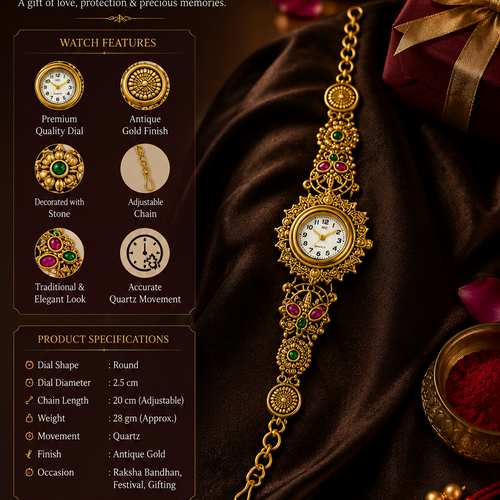 Kashmiri Heritage Watch for Women – Indian Vintage Bracelet Watch | Traditional Heritage Watch for Women