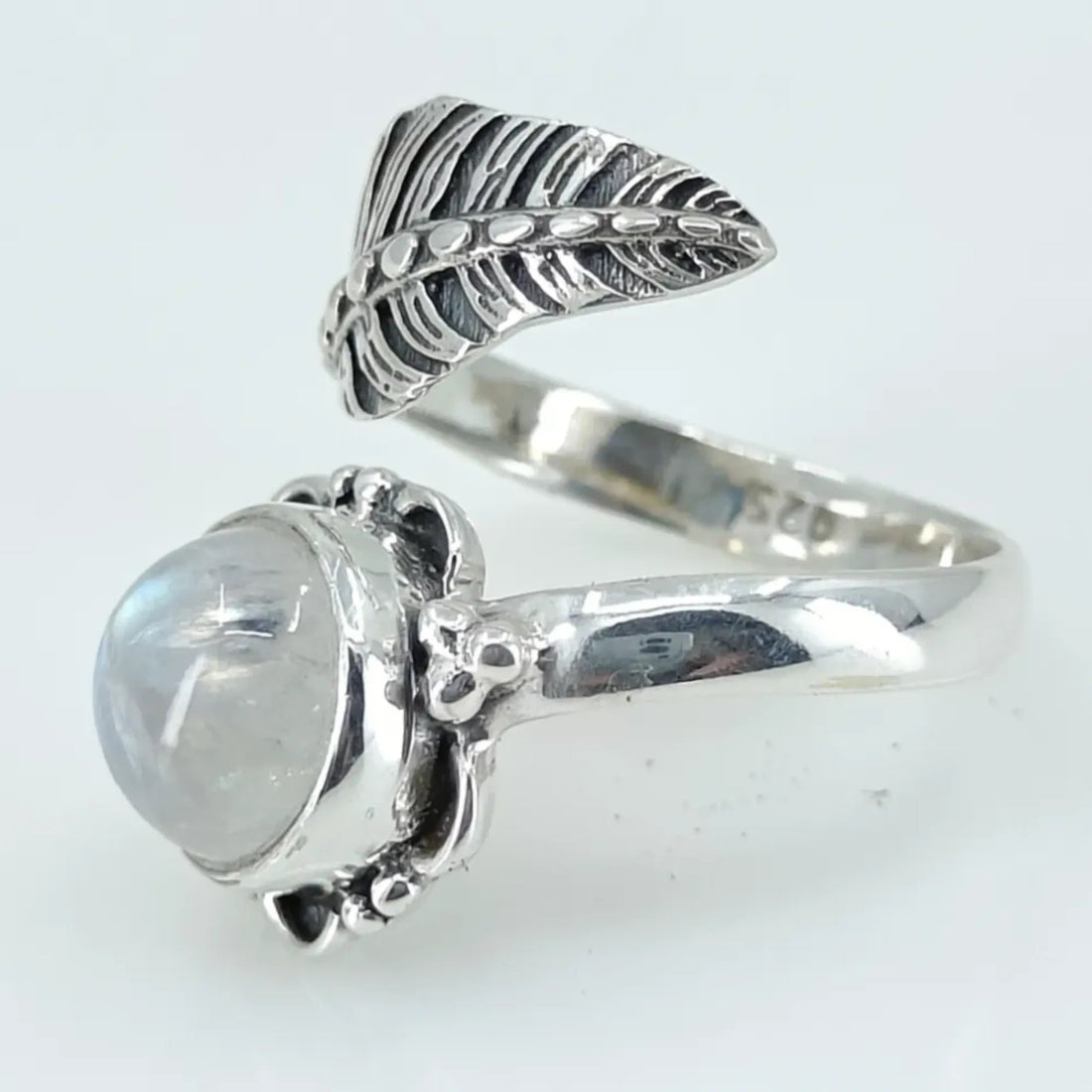 Rainbow Moonstone 925 Sterling Silver Handmade Statement Ring- Boho June Birthstone Jewelry - Perfect Gift for Her Birthday Anniversary Christmas Valentine Day