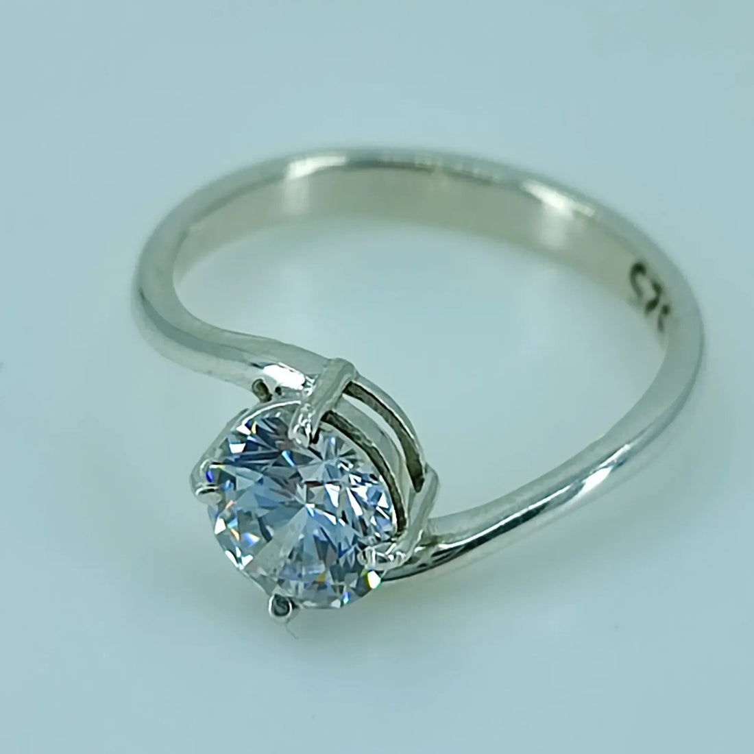 Navya Craft 925 Solid Sterling Silver Blue Topaz round Handmade Women Ring Sizes 4 to 13 Christmas Anniversary Birthday Valentine Day Gift wife her mother sister best friend