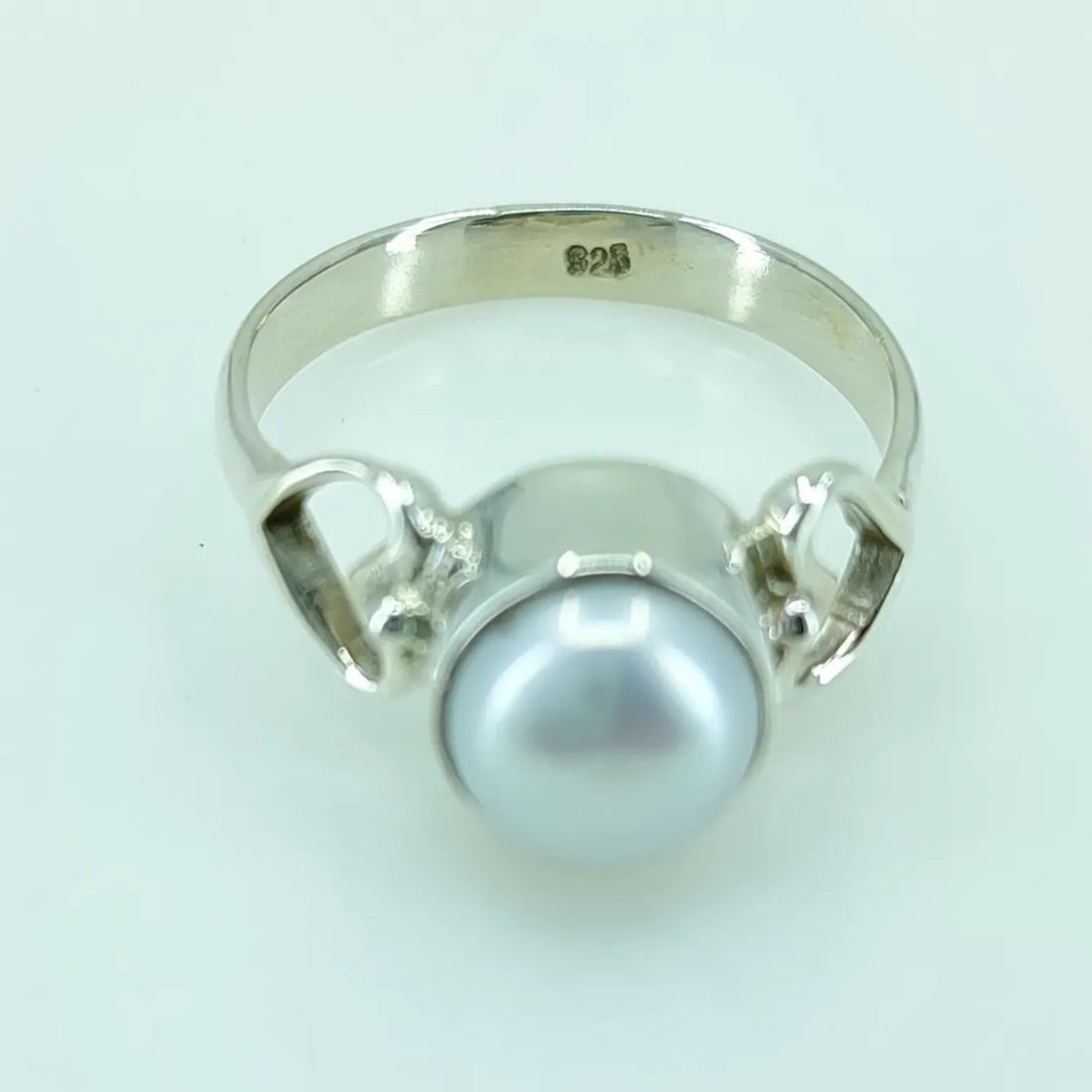 Freshwater Pearl 925 Sterling Silver Handmade Ring - Boho June Birthstone Jewelry - Perfect Gift for Her Birthday Anniversary Christmas Valentine Day
