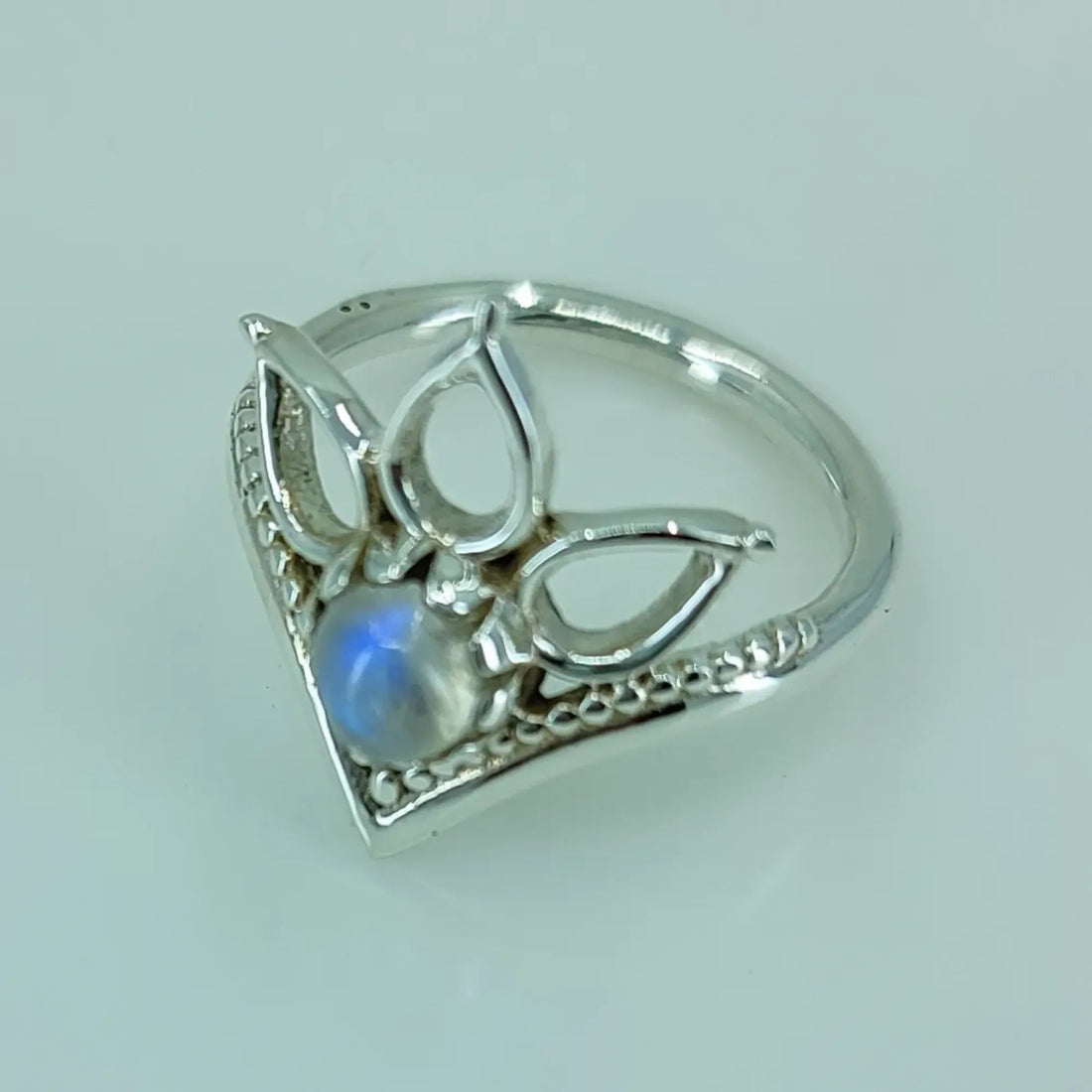 Rainbow Moonstone 925 Sterling Silver Handmade Ring - Boho June Birthstone Jewelry - Perfect Gift for Her Birthday Anniversary Christmas Valentine Day