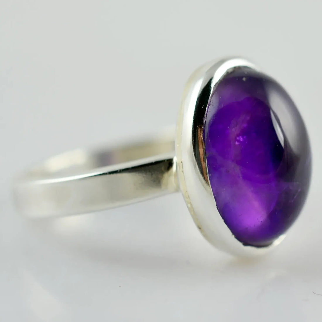 Navya Craft Amethyst Oval 925 Sterling Silver Handmade Women Statement ring boho ring Size 4 to 13 Christmas Anniversary Birthday Valentine Day Gift wife her mother sister best friend